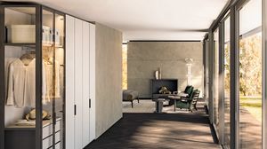 Wardrobe Milo 01, Wardrobe with a contemporary, modular design