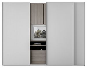 ZERO, Wardrobe with revolving TV stand