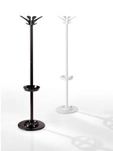 Gioia, Coat stand in steel with umbrella stand