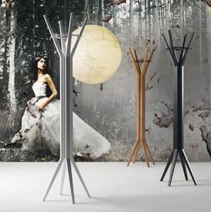 Grillo, Modern wood coat stand for Living room