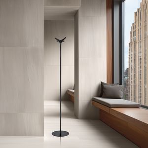 Leda, Free-standing coat stand, available with marble or steel base