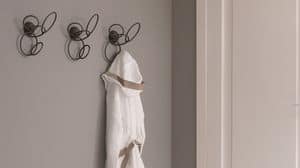 Mondrian coatrack, Wall Hanger, in manually curved iron
