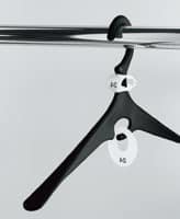 Ometto, Flexible elastomer hanger for offices