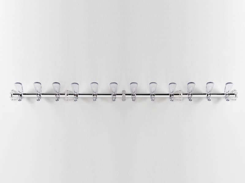 Swing T wall-mounted coat rail, Modular Coat hook in steel and polycarbonate