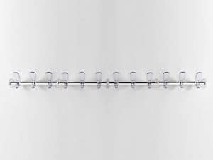 Swing T wall-mounted coat rail, Modular Coat hook in steel and polycarbonate