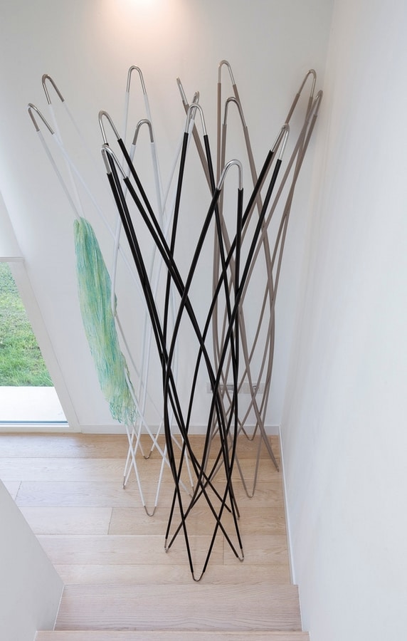 VULCANO, Coat stand with steel structure