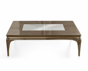 Alexander Glam Art. A25, Rectangular wooden coffee table, glossy finish