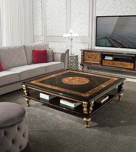 ART. 3401, Coffee table with precious floral inlays