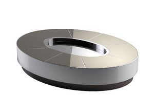 Avalon, Oval coffee table with mirror top