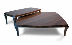 Broadway, Coffee table with leather edge