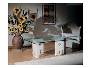 Celeste, Coffee table with stone structure, modern style