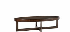 Criss Cross coffee table, Oval wooden table