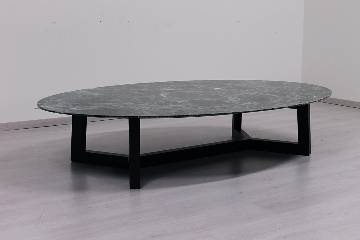 Cross, Coffee table with oval marble top