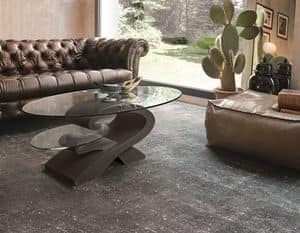 ENIGMA TL203, Coffee tables with glass top suited for modern living rooms