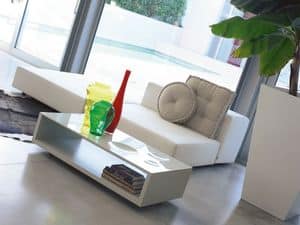 Frizzante, Coffee table with wheels, lacquered top