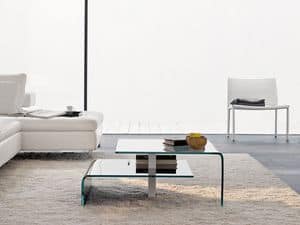 HARROW, Coffee Table with two glass tops