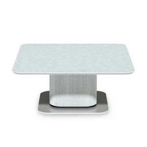 Ishi 2602 - 2604, Low coffee table with a fluted central column