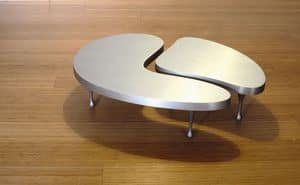Ki09, Modern coffee table for living rooms, metal coffee table for living rooms