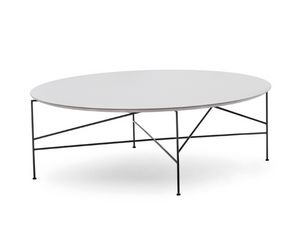Line 703TD - 703L - 703M, Round coffee table with metal base