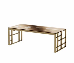 Matrix rectangular coffee table, Rectangular coffee table, antique bronze metal finish