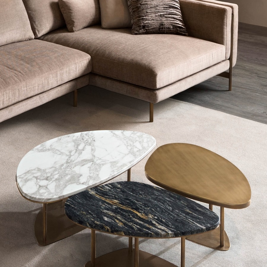 Ninfea coffee tables, Triptych of coffee tables