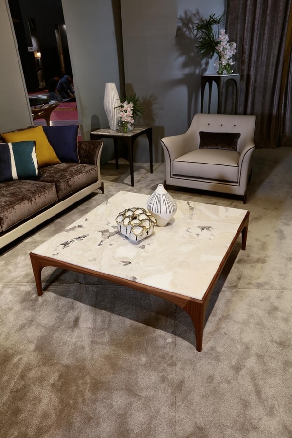 TETI Coffee tables, Coffee tables with Dover White marble top