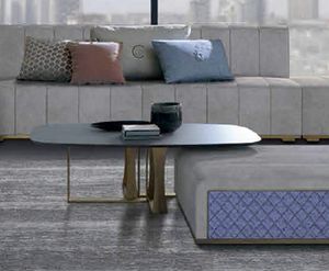 TL68 Cube small table, Coffee table with glass top in the barrel shape