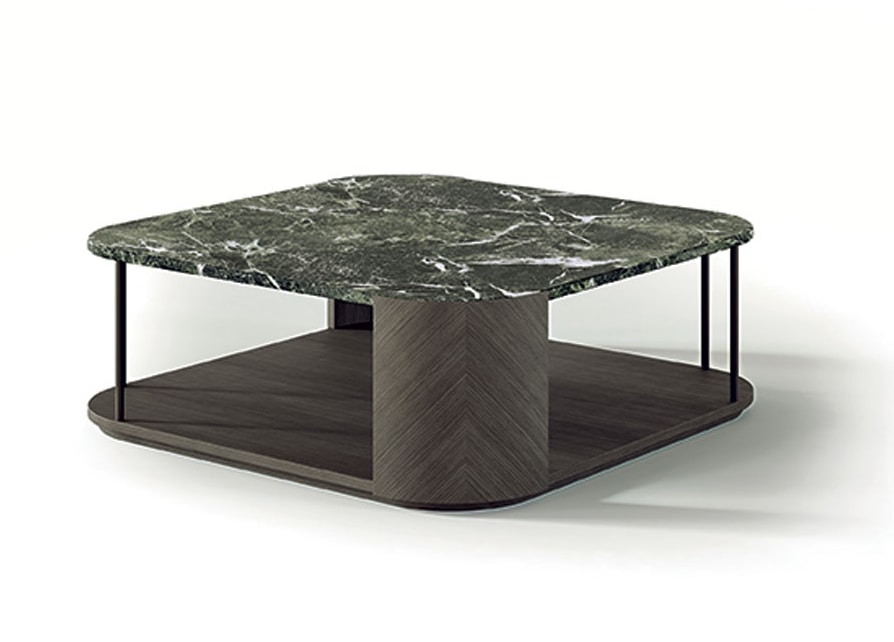 TL77 Gae coffee table, Square coffee table with marble top