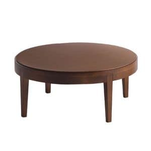 Toffee 881, Beechwood coffee table with round top