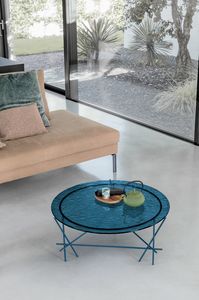 WIRE TL166, Coffee table with painted metal structure
