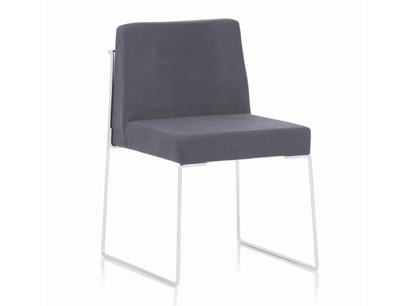 Kalida 601C, Padded metal chair, upholstered with fireproof material