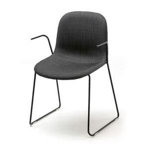 Mani AR-SL, Stackable chair for conferences, in steel rod