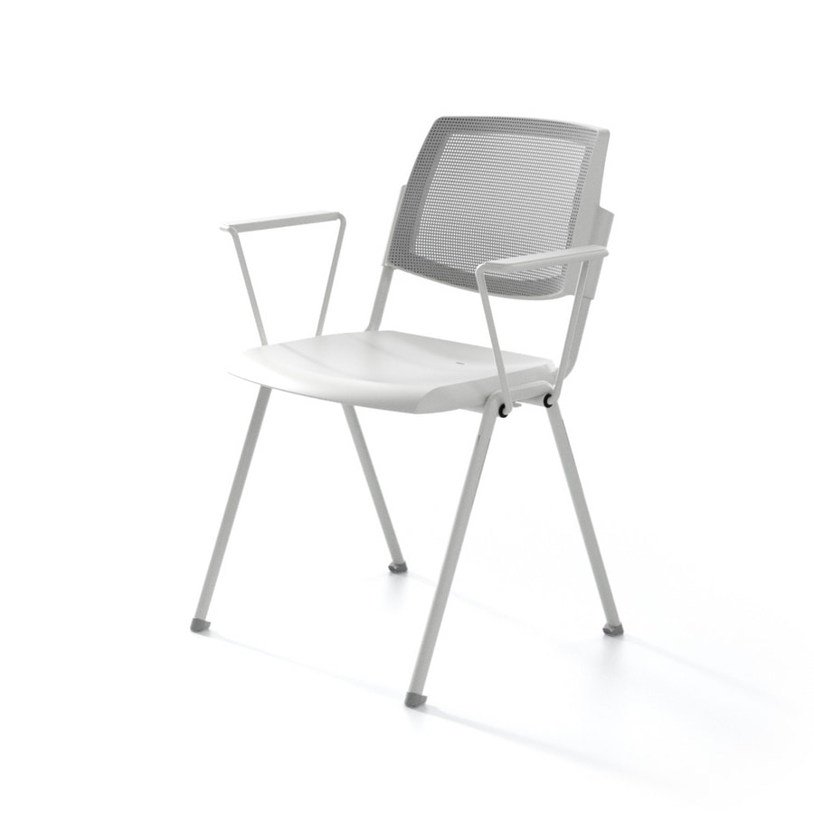 Wampa Mesh, Conference chair, upholstered, with net backrest