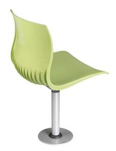 WEBBY 340 F, Swivel chair in metal and nylon, fixed to the floor