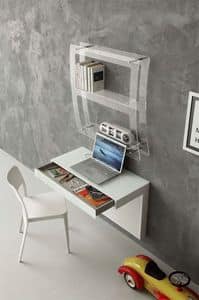 a105 kappa, Desk with glass top, wall mount