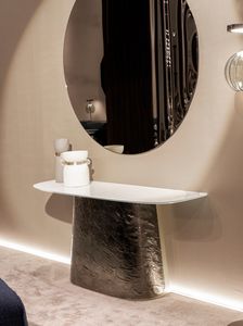 ADONE CONSOLE, Console with sculptural glass base