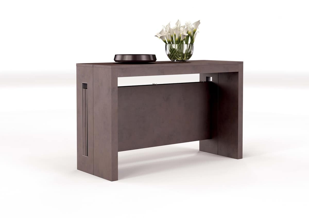 Art. 730 Exodus, Space saving console table with 3 extensions