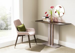 Cannes console, Console with rectangular top in solid wood