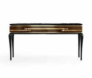 Dilan Glam Art. D24, Glossy finish console, with black marble top