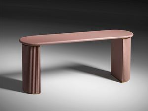 Dobos Console Table Art. EDO020 - EDO021 - EDO022, Console with soft shapes and a refined texture