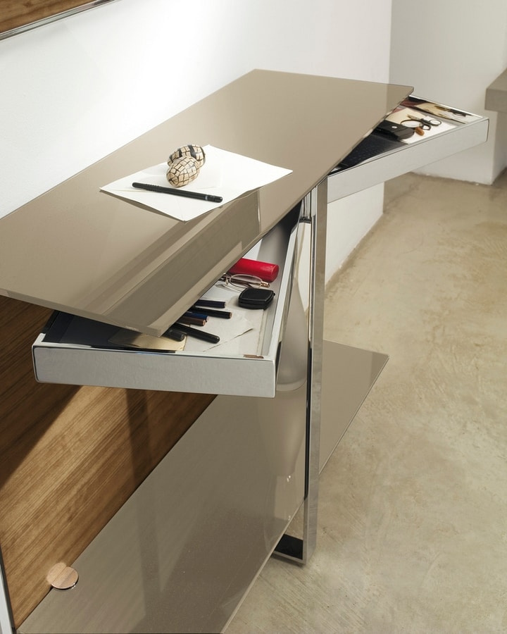 MANTA, Console with two rotating drawers