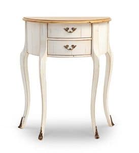 PALISA Art. 4260, Console with 2 drawers, in lacquered wood, walnut top