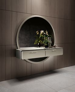 PERLA console, Entrance console with round mirror