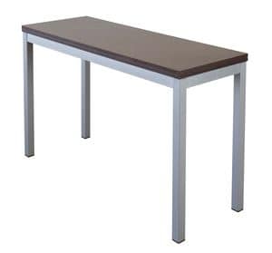 TA06, Iron console table with extendable laminated top