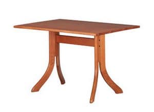 605, Modern rectangular table, in beech, for bars