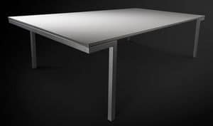 Hall, Metal table with laminated top, for dining room