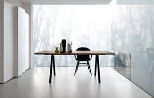 Neat, Design table with aluminum legs, robust and thin