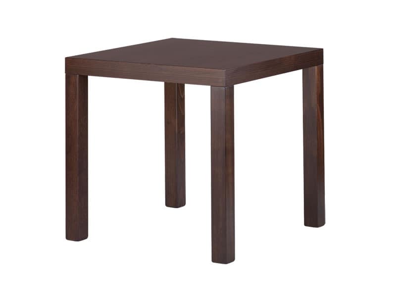 TM02, Modern square table in beech, for restaurants