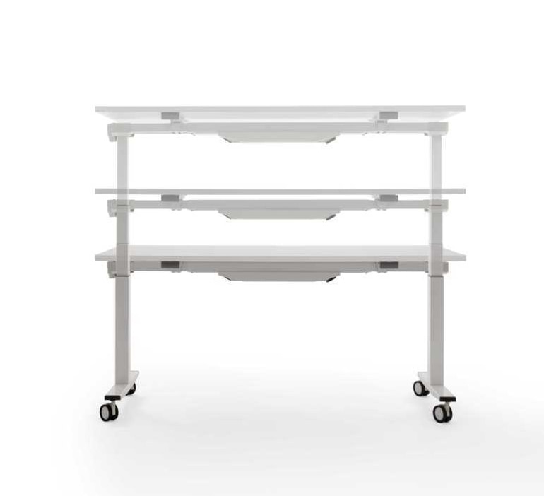 Telemaco, Height-adjustable table for schools and laboratories