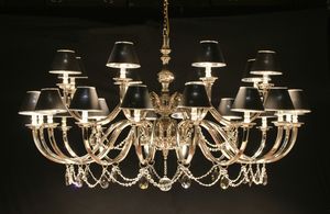 Art. 16950/16+8, Chandelier with 24 lights, with crystal pendants